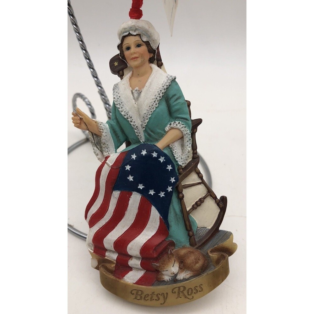 Betsy Ross CHRISTMAS ORNAMENT 2¼" x 4¼" tall 2001 American, traditions￼